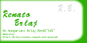 renato brlaj business card